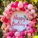 RUBFAC 129pcs Hot Pink Balloons, Latex Magenta Pink Balloon Arch Kit Garland Different Sizes 18 12 10 5 Inch for Birthday Baby Shower Wedding Princess Theme Party Decoration by TinyTreasures Baby Boutique