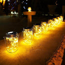 Cooo 12 Pack Solar Lanterns Outdoor Waterproof Upgraded Crystal Glass Solar Mason Jar Lights 30 LED 215% Larger SolarPanel, Anti-Rust Lid（Just a Little More,Get Double The Delight-Warm White） by CozyNest Decor