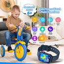 Smart Watch for Kids No Phone Needed, Tempered Glass Fitness Tracker Boy Teens with 19 Sport Modes, Pedometer, Sleep Monitor, Kids Watch Birthday Gifts Toy Gift for Girls Boys 6-16 (Blue) by TinyTreasures Baby Boutique