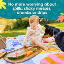 Jumbo Picnic Rug, Large Picnic Mat, 6'7" x 6'7", Outdoor Waterproof Picnic Blanket Beach Mat, Foldable & Waterproof, Picnic Blankets Ideal for Beach & Park, Outdoor Blanket, Pop Pip Pow by TinyTreasures Baby Boutique