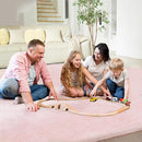 Ultra Soft Rug for Living Room, 9X12 Fluffy Shag Area Rug for Bedroom, Modern Shaggy Carpets Fuzzy Rug for Teens Dorm Nursery Home Decor Aesthetic, Upgrade Anti-Skid Durable, Pink by TinyTreasures Baby Boutique