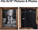 Yaetm-8x10 Picture Frame, Natural Solid Wood Photo Frame Display for Tabletop And Wall High Definition Glass Carbonized Black(2 pack) by CozyNest Decor