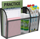Magnetic Pencil Holder-Magnetic Basket for Fridge 3-Grid Mesh Magnetic Pen Holder for Refrigerator, Extra Strong Magnets Mesh Marker Holder Locker Accessories Organizer for Whiteboard by CozyNest Decor