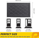 JSEI Dirt Trapper Door Mat 20"x32", Non-Slip Washable Entryway Mats, Dog Door Mat, Stain Resistant and Absorbent Floor Mats, Low Profile Welcome Mat for Front Back Door, Dark Grey by CozyNest Decor