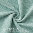 MIULEE Pack of 2 Couch Throw Pillow Covers 16x16 Inch Aqua Green Farmhouse Decorative Pillow Covers with Stitched Edge Soft Chenille Solid Dyed Spring Pillow Covers for Sofa Bed Living Room by CozyNest Decor