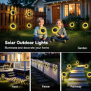 Hogni 6PK Solar Garden Lights, Ground Stake/Hang 2 in 1 Solar Sunflowers Outdoor Waterproof IP67, Outdoor Decor for Pathway Walkway Landscape Backyard Fence Decoration by GreenHaven Gardens