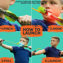 Light Up Foam Rocket Toys for Kids: Best LED Rocket Launcher Slingshot Lights Up & Makes Noise! for Boys & Girls. Outdoor Toy Party Favors Easter Stuffers & Great Gifts for Ages 8 9 10 11 12 13 & Up by TinyTreasures Baby Boutique