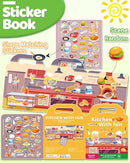 Benresive Reusable Sticker Book for Toddlers 2-4 Years, Fun Travel Stickers for Kids, Waterproof Sticker Books for Toddlers 1-3, Crafts Activities for Todddlers 1-3 2-4 3-5 - Kitchen by TinyTreasures Baby Boutique