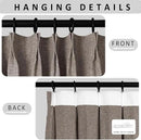 Macochico Pinch Pleated 100% Blackout Curtains Light Coffee Linen Curtains for Bedroom Living Room Farmhouse Thermal Insulated Window Panels Pleated Curtains with Hooks and Tieback 52”Wx72”L 1 Panel by CozyNest Decor