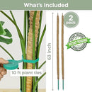 2 Pack 63'' Bendable Moss Pole Monstera Plant Support for Climbing Indoor Plants - Stakes for Potted Climbers - Tall Sticks Indoor Trellis for Houseplants - Accessories for Monstera Pot by GreenHaven Gardens