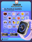 Kids Smart Watch for Boys Girls 6-12 with Pedometer Audio Book Camera Music Player Birthday Present Christmas (Silver Frame Purple)…… by TinyTreasures Baby Boutique