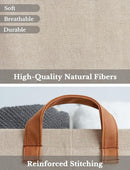 StorageWorks Storage Bins, Fabric Storage Bins for Shelves, Storage Baskets with Metal Frame, Closet Baskets and Bins with Handles, Brown and Beige, 2-Pack by CozyNest Decor
