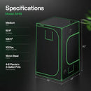 VIVOSUN S448 4x4 Grow Tent, 48"x48"x80" High Reflective Mylar with Observation Window and Floor Tray for Hydroponics Indoor Plant for VS4000/VSF4300 by GreenHaven Gardens