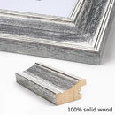 Yaetm 11x14 Rustic White Wood Picture Frame with Mat for 8x10, Weathered Solid Wood Frame with Real Glass, Distressed White Wooden Photo Frames 11 x 14 for Tabletop & Wall Mount, 2 Pack by CozyNest Decor