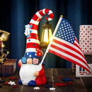 VIHOSE 11.8 Inch 4th of July Patriotic Solar Gnomes Statues USA Solar Gnome Outdoor Figurine Lights for Outside Lawn Ornaments Garden Porch Patio Balcony Yard Fourth of July Gifts for Mom Women by GreenHaven Gardens