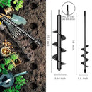 Garden Auger Drill Bit for Planting Set-1.6x16‘’ & 3.54x15.7'',Ground Earth Spiral Drill Bit for 3/8" Hex Drive Drill, Yard Auger Drill for Bulbs Planting, Hole Digger Flowers,Umbrella Holes by GreenHaven Gardens