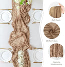 Sioloc Nude Cheesecloth Table Runner Fall Autumn Decor for Home 10ft Table Cloth for Tea Wedding Birthday Party Baby Bridal Shower Halloween Thanksgiving by CozyNest Decor