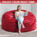 Hobestluk 5FT Bean Bag Chair Giant Bean Bag Chairs for Adults Large Bean Chairs with Removable Cover, Beanbag Chair with Filler, Adult Bean Bag Chairs for Living Room, Bedroom by CozyNest Decor