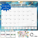 Calendar 2024-2025 Planner Wall Hanging Spiral Bound Magnetic Fridge Calendars 15" x 12", Use Jan 2024 - Jun 2025 by TinyTreasures Baby Boutique