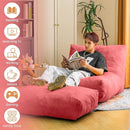 Bean Bag Chair with Ottoman, Comfy Bean Bag Sofa with Memory Foam, Lazy BeanBag Sofa with Footstool, Fireside Bean Bag Couch for Living Room, Bedroom, Apartment by TinyTreasures Baby Boutique
