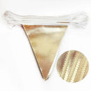 Champagne Gold Party Decoration Metallic Fabric Triangle Pennant Banner Flag Bunting Garland for Birthday Engagement Bridal Shower Wedding Anniversary Graduation Bachelorette Party Decoration Supplies by GreenHaven Gardens