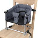 Booster Seat for Dining Table: Portable Toddler Booster Chair with Safety Buckle and Height Adjustable, Foldable Baby Feeding Chair, Kids High Chair Booster Seat for Kitchen Home Travel - Grey by TinyTreasures Baby Boutique