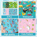 Unicorn Mermaid Kids Placemats Set of 6 Transport Dinosaur Plastic Table Mats Toddler Children Farm Ocean Animal Place Mats Washable Table Decoration for Indoor Outdoor Party Kitchen Dining by CozyNest Decor