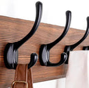 SKOLOO Rustic Wall Mounted Coat Rack with 16 Inch Mounting Hole Distance, Pine Solid Wood Coat Hook Hanger - 5 Hooks for Hanging Clothes Robes Towels Coats by CozyNest Decor