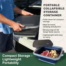 BBQ Prep Tub Collapsible X-Large with Cutting Board, Locking Lid – Meal Prep Food Prep Containers with Lids for Resting Meat –3 Adjustable Height - Ideal for Camping, Picnic, Dish Basin by GreenHaven Gardens