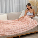 UKELER Large Fluffy Bed Blankets Throws Cozy Shaggy Faux Fur Blanket Soft Plush Thick Throw Blanket for Bed, Couch, Sofa, Office, Camping 60''x80'' Pink by CozyNest Decor