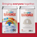 BioSwiss Bandages, Rainbow Shaped Self Adhesive Bandage, Latex Free Sterile Wound Care, Fun First Aid Kit Supplies for Kids, 50 Count by TinyTreasures Baby Boutique