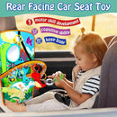Baby Car Seat Dinosaurs Toys - Kick and Play Double Sided Infant Car Seat Toys with Plush Toys, Mirror, Teether for Baby, Babys Travel Activities, Christmas Birthday Gifts Newborn Infant Toys by TinyTreasures Baby Boutique