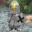 nezababy Knight Gnomes Guard Garden Statue Decoration Medieval Wee Crusader Battle Swordsman Fighting Outdoor Figurines Lawn Decor Resin (C) by GreenHaven Gardens