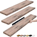 Sorbus Floating Shelves for Wall - 35 Inch Long Bathroom Shelves, Wall Decor for Bedroom, Kitchen, Living Room & Book Storage - Mounted Floating Shelf with Invisible Brackets (Mahogany, 3 Pack) by CozyNest Decor