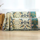 Boho Throw Blanket for Bed Couch 100% Cotton Woven Bed Throws for All Season Lightweight and Soft Cozy Farmhouse Reversible Muslin Decorative Blanket for Travel Picnic, Teal/Cream, 60''x80'' by CozyNest Decor