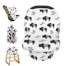 Buffalo Car seat Canopy for Babies, Car Seat Cover for Boys Girls, CarSeat Canopies for Newborn, Multiuse - Nursing Breastfeeding Covers, Shopping Cart/High Chair/Stroller Covers, Soft Breathable by TinyTreasures Baby Boutique