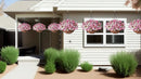 Artificial Silk Flowers Hanging Baskets Outdoors Indoors,Chrysanthemum with Eucalyptus Leaves Arrangement for Garden Yard Spring Summer Decor,Faux Plant in Metal Coconut Lining Flowerpot(Pink) by GreenHaven Gardens