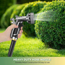 Garden Hose Nozzle, Heavy Duty Metal Water Hose Nozzle with 8 Adjustable Spray Patterns, High Pressure Hand Sprayer with Flow Control for for Garden Watering, Car & Pet Washing by GreenHaven Gardens