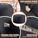 4FT Bean Bag Chair: Bean Bag with Velvet Cover, Fluffy and Comfy Bean Bag Chairs for Adults and Kids, Bean Bag Sofa Filled with High-Density Sponge for Gaming (Black) by CozyNest Decor