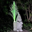 Gnomes Statue Solar Garden Decor,Resin Gnome Statues and Colour Changing Optical Fiber Solar Lights,Outdoor Decoration for Balcony, Garden, Patio, Yard, Lawn, Gifts for Mom Grandma by GreenHaven Gardens