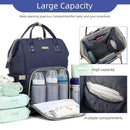 Diaper Bag Backpack, Diaper Bags for Baby Girls Boys, Baby Bags for Moms Dads, Nappy Changing Bag with Insulated Pockets,Multi-functional Waterproof Backpack with Stroller straps-Blue by TinyTreasures Baby Boutique