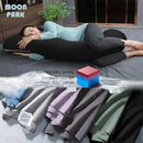 MOON PARK Pregnancy Pillows for Sleeping - U Shaped Full Body Maternity Pillow with Removable Cover - Support for Back, Legs, Belly, HIPS - 57 Inch - Black - Cooling Cover by TinyTreasures Baby Boutique