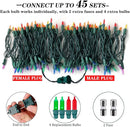 60 LED Multicolor Twinkling Christmas String Lights Plug in, 17 of 60 Lights Twinkle,Connect up to 45 Sets,UL Certified 22 Ft Mini Twinkle Christmas Tree Lights,Indoor Outdoor Use by TinyTreasures Baby Boutique