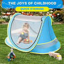 Baby Beach Tent with Baby Hat, Pop Up Toddler Travel Bed with Sun Hat for Boys or Girls, Sun Shade for Toddler Camping, Infant Portable Sun Shade, Summer Beach Baby by TinyTreasures Baby Boutique