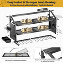 LBT Large Power Tool Organizer Wall Mount with Charging Station, 8 Drill Holder, 4 Layer Heavy Duty Metal Tool Storage Rack, 6 Power Strip, 8 Hooks, 2 Screw Boxes, Cool Gifts for Him Fathers Day by GreenHaven Gardens