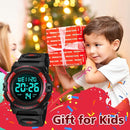 Kids Watch,Boys Watch for 3-15 Year Old Boys,Digital Sport Outdoor Multifunctional Chronograph LED 50 M Waterproof Alarm Calendar Analog Watch for Children with Silicone Band,Kids Gift by TinyTreasures Baby Boutique