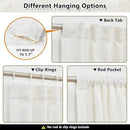 MYSKY HOME Country Curtains for Sliding Glass Door, Back Tab Semi Sheer Curtain Panels Extra Long Floor Length Drapes Linen Texture Soft Touch, 50x108 Inch, Linen, Set of 2 by CozyNest Decor