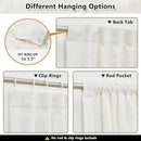 MYSKY HOME Linen Curtains for Sliding Glass Door, Back Tab Semi Sheer Curtain Panels Extra Long Floor Length Drapes Linen Texture Soft Touch Country Curtains, 50x120 Inch, Linen, Set of 2 by CozyNest Decor
