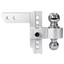 Alu - Adjustable Trailer Drop Hitch With 2" Receiver, 6" Adjustment - Silver by HouseOfZazla