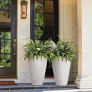LA JOLIE MUSE 20inch Tall White Planters Set of 2,Large Tree Planters for Indoor Plants,Flower Containers for Front Porch, Honeycomb by CozyNest Decor